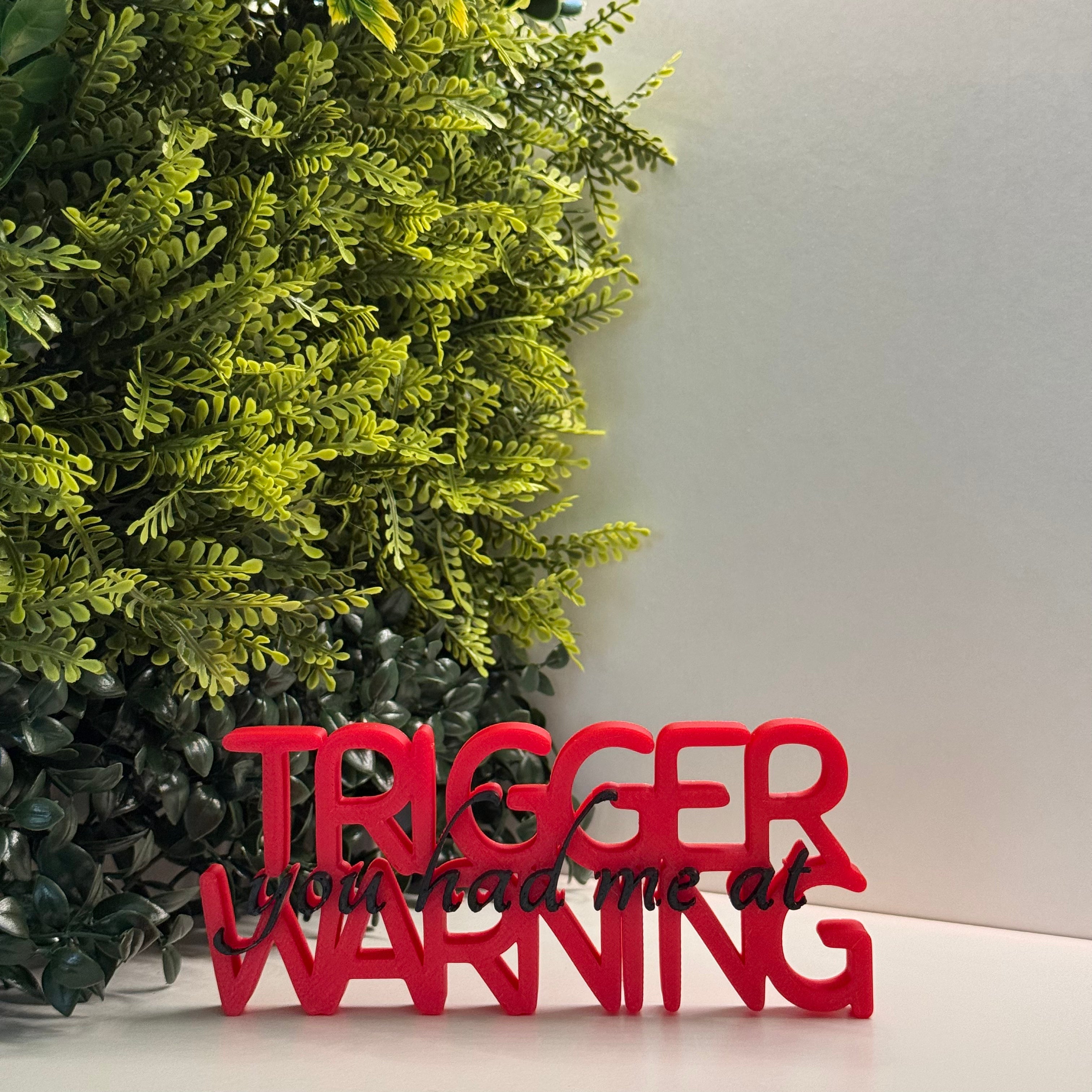 Trigger Warning Decor
